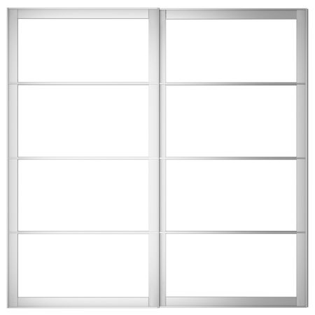 Рама для раздвижной дверец, с направляющими, 2 шт, алюминий 200x201 см IKEA PAX ПАКС 103.697.09