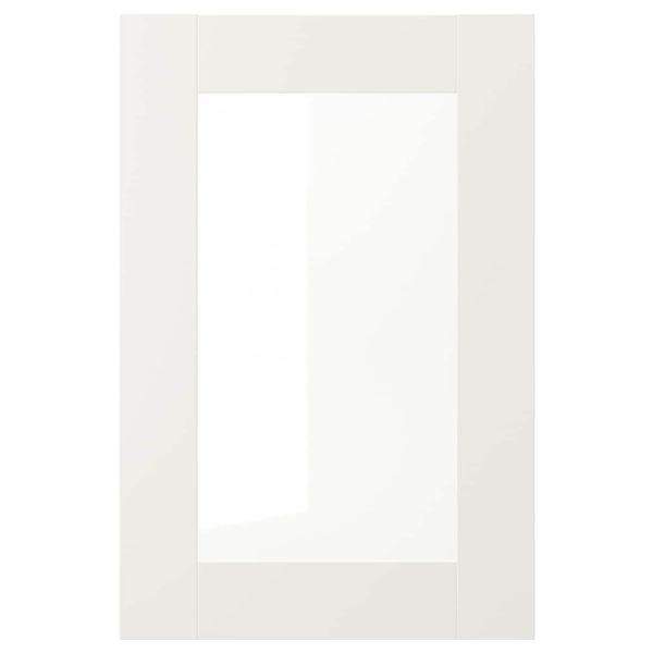 Стеклянная дверь, белый 40x60 см IKEA SÄVEDAL СЭВЕДАЛЬ 203.672.72 - фото 1