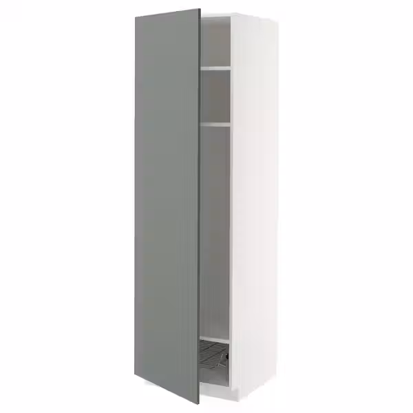 METOD Выс шкаф с полками/проволоч корзин - фото 1