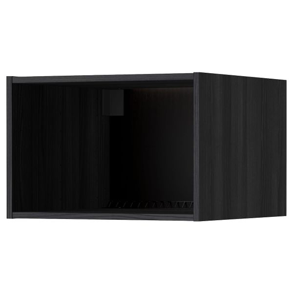 Каркас верхняя шкафа на холодильник/морозил, под дерево черный 60x60x40 см IKEA МЕТОД 103.679.94 - схема-чертеж с размерами