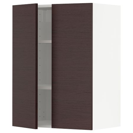 Навесной шкаф с полками, 2 дверцы, 60x80 cm IKEA METOD МЕТОД 094.648.54