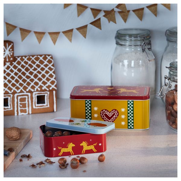 Набор банок, 2 шт, разные размеры, разные цвета IKEA VINTERFINT 505.561.48 - фото 3