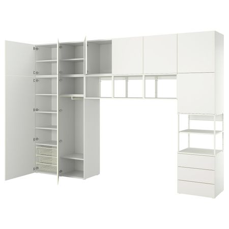 Гардероб/9 дверей+3 ящика, белый/Фоннес белый 360x42x241 см IKEA OPPHUS ОПХУС 394.324.99