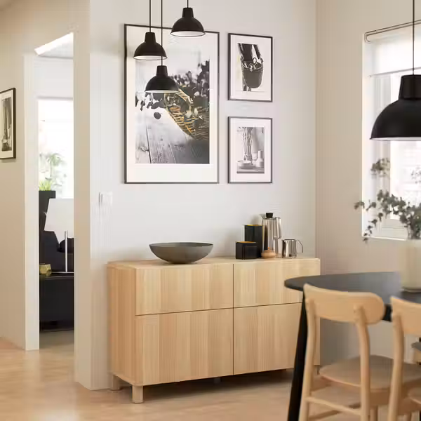 STUBBARP Ножка - под беленый дуб - схема-чертеж с размерами