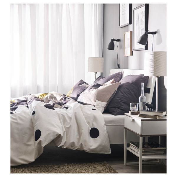 Каркас кровати ТРИСИЛ, белый, Лонсет - схема-чертеж с размерами