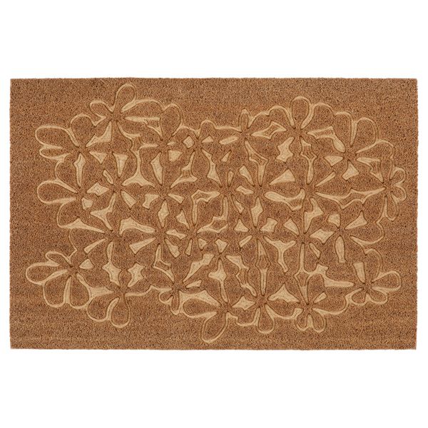 Придверный коврик, 60x90 см, цветок естественный, бежевый IKEA HÄNGBRO 205.654.32 - фото 2