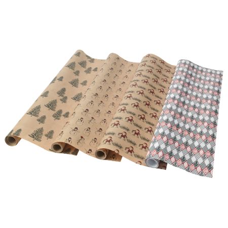 Рулон оберточной бумаги ВИНТЕР 2015, различные орнаменты (5x0.7 м)