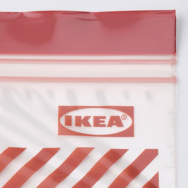 Пакет закрывающийся, 0.3 л, в полоску, красный, коричневый IKEA ISTAD ИСТАД 405.647.52 - схема-чертеж с размерами