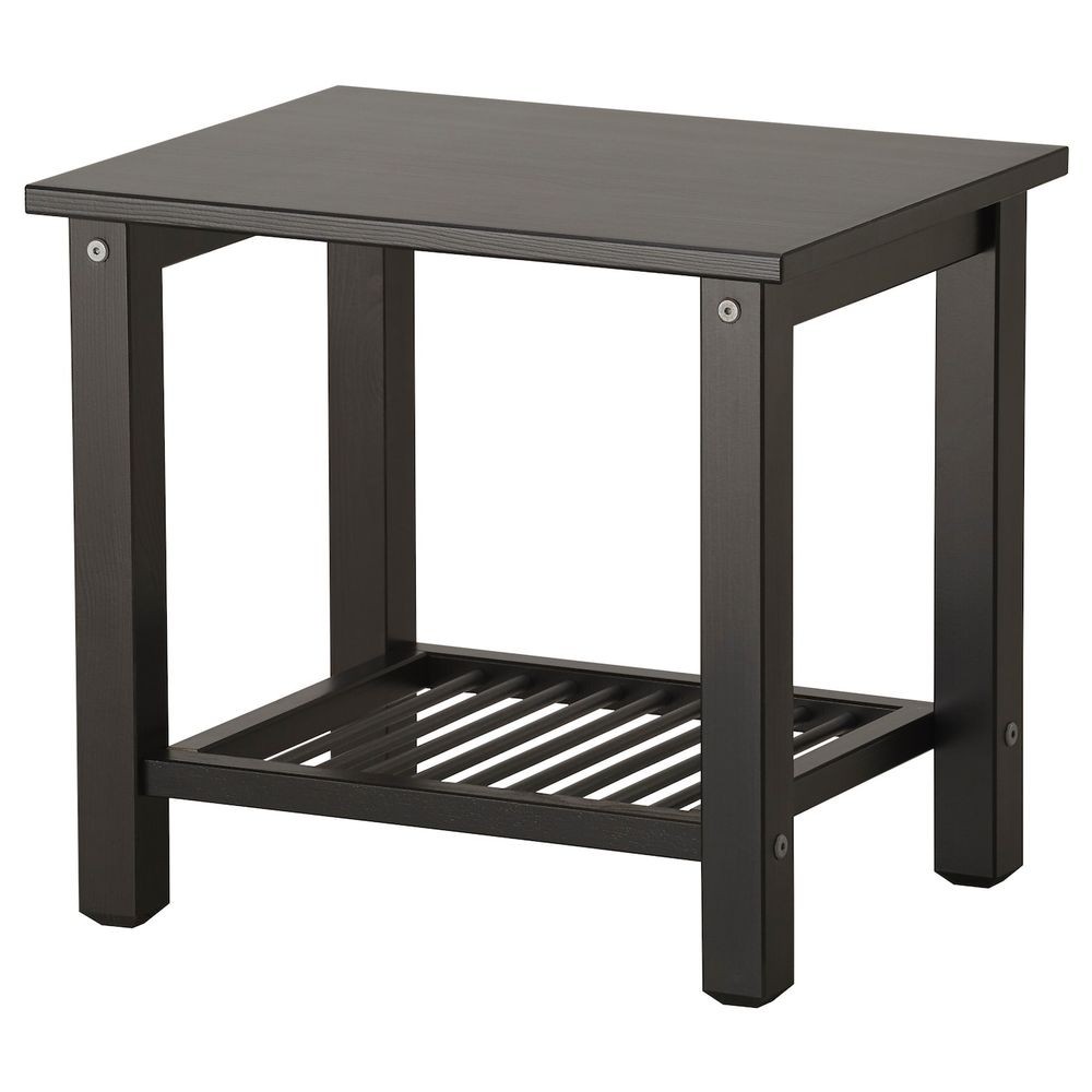 Тумба прикроватная, черно-коричневый 40x50 см IKEA RYKENE РИКЕНЕ 002.574.77 - фото 1