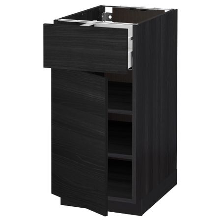 Напольный шкаф с ящиком, дверью МЕТОД / МАКСИМЕРА, черный, Тингсрид черный