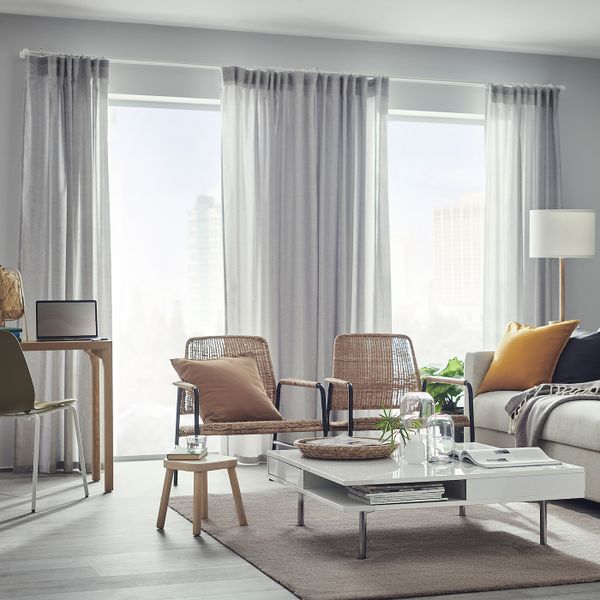 Ковер, короткий ворс, светло-серый 133x195 см IKEA KNARDRUP КНАРДРУП 104.925.92 - схема-чертеж с размерами