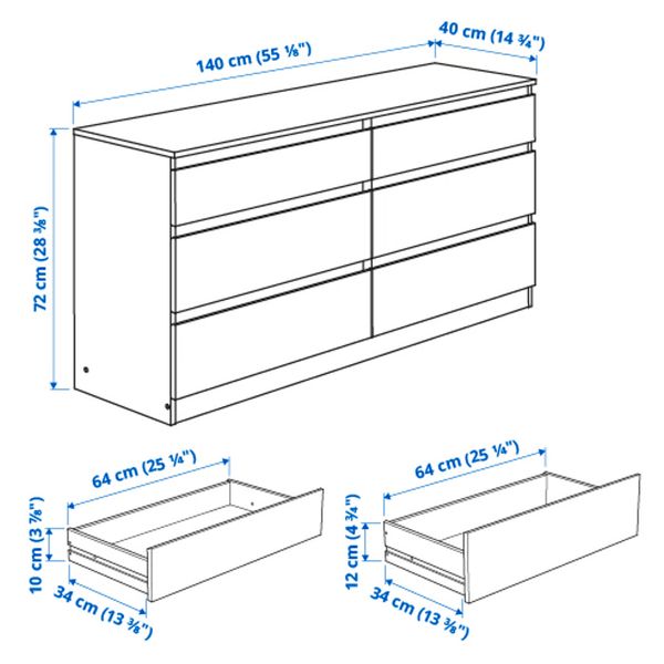 IKEA, дополнительный ракурс - схема-чертеж с размерами