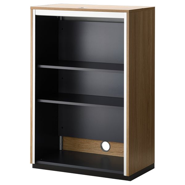 Шкаф с дверью-шторой ГАЛАНТ, дубовый шпон (80x120 см) - фото 3