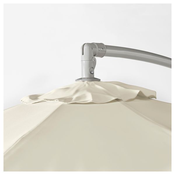 Зонт от солнца с опорой КАРЛСЭ / СВАРТО, бежевый, темно-серый - схема-чертеж с размерами