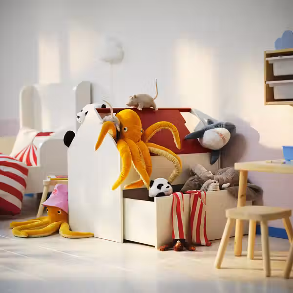 VITBJÖRN ВИТБЬЁРН Модуль для хранения с ящиком - белый/красный 80x55x78 см - фото 2