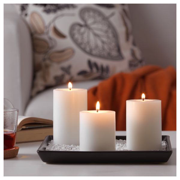 Формовая свеча, ароматическая, 3 шт НИКЭР, Нежная ваниль, белый - схема-чертеж с размерами