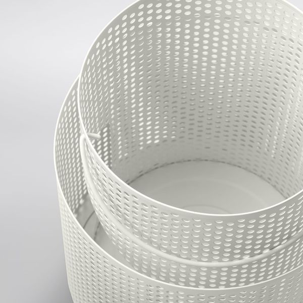 Фонарь для формовой свечи, белый 26 см IKEA BEHÄRSKA БЕГЕРСКА 904.259.52 - схема-чертеж с размерами