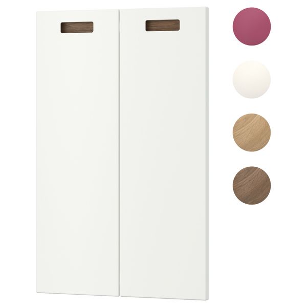 Дверца для напольного углового шкафа, 2 штуки МЭРСТА, правосторонний белый (25x80 см) - фото 1