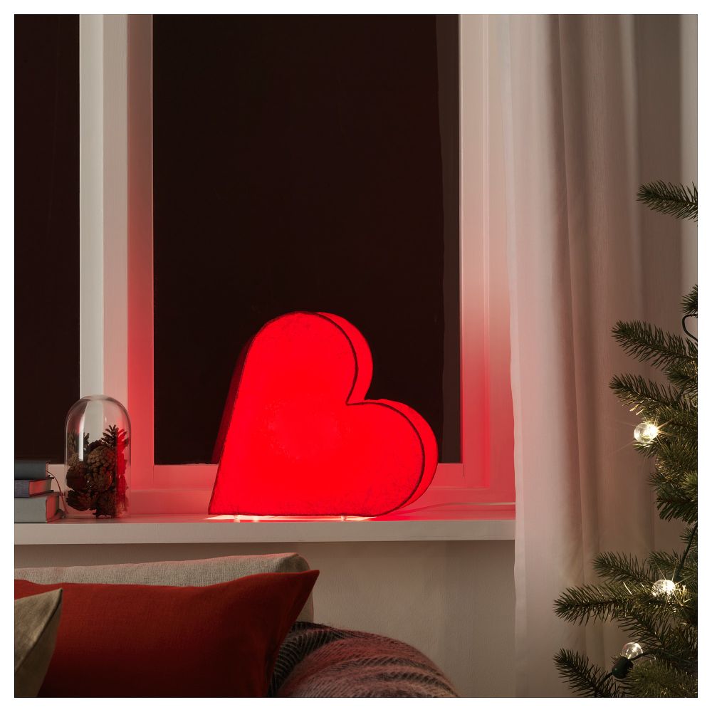Украшение для стола СТРОЛА, сердце, красный (30 см) - фото 1