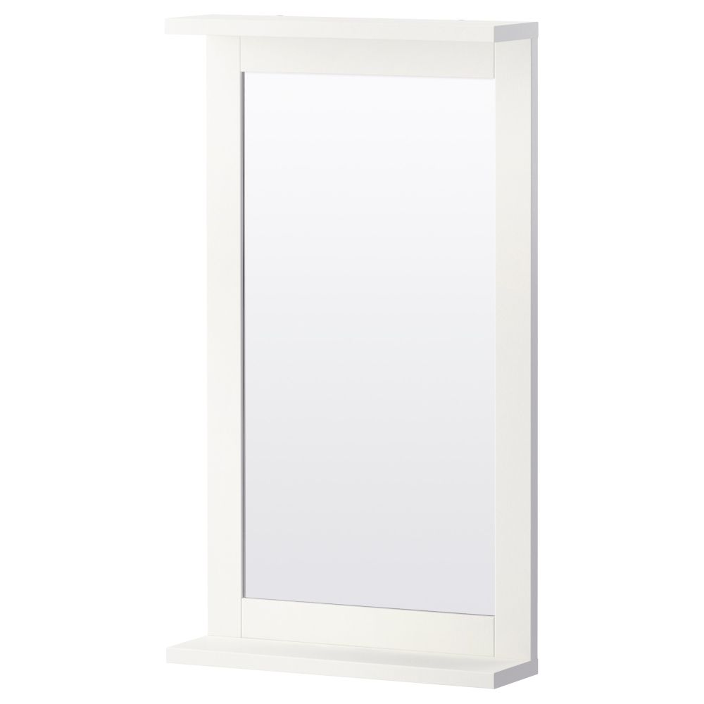 Зеркало с полкой СИЛВЕРОН, белый (36x64 см) - фото 1