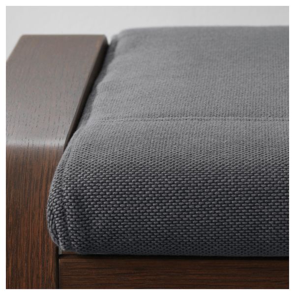 Табурет для ног ПОЭНГ, коричневый, Финнста серый - фото 3