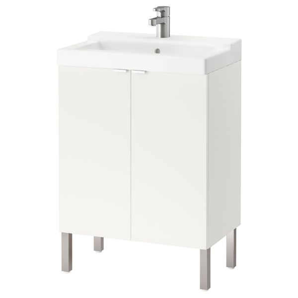 Шкаф под раковину с 2 дверцами ЛИЛЛОНГЕН / ТЭЛЛЕВИКЕН, белый - фото 2