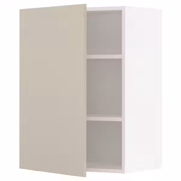 METOD Навесной шкаф с полками - белый/Havstorp бежевый 60x80 см - фото 1