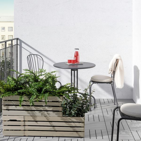 Ящик для цветов, для сада морилка/светло-серый 75x27 см IKEA STJÄRNANIS СТЭРНАНИС 005.053.02 - схема-чертеж с размерами