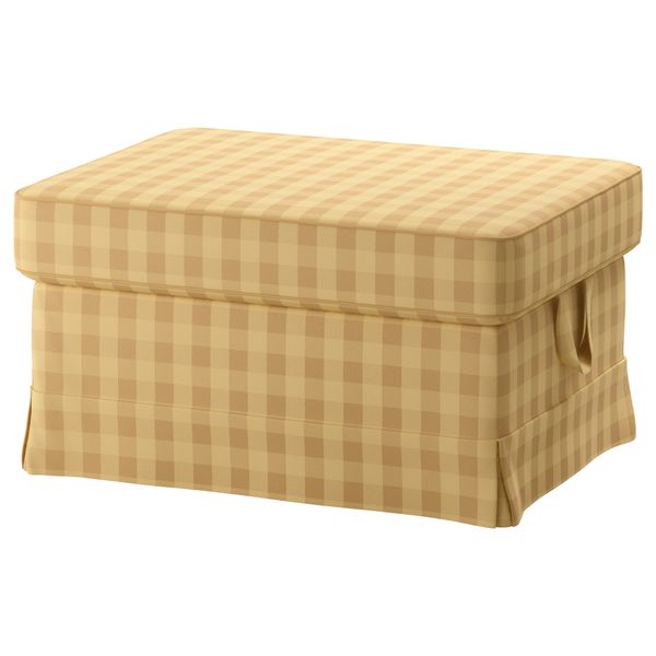 Чехол на табурет для ног ЭКТОРП, Скафтарп желтый - схема-чертеж с размерами