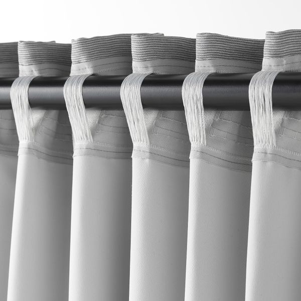 Затемняющие гардины, 2 шт., серый 145x300 см IKEA VILBORG ВИЛБОРГ 504.234.17 - фото 4