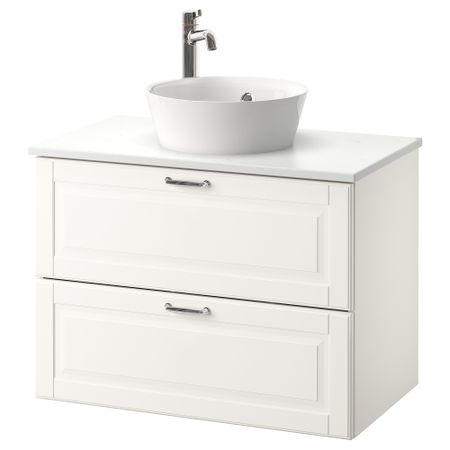 Шкаф со столешницей 40см раковина, 82x49x75 cm IKEA KATTEVIK КАТТЕВИК, GODMORGON ГОДМОРГОН, TOLKEN ТОЛКЕН 193.085.04