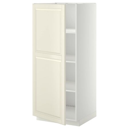 Высокий шкаф с полками, белый/Будбин белый с оттенком 60x60x140 см IKEA METOD МЕТОД 194.736.26