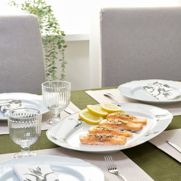 Блюдо, белый/с рисунком 44x30 см IKEA UPPLAGA УППЛАГА 004.737.68 - фото 3