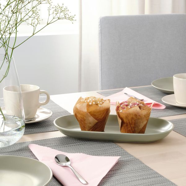 Блюдо, матовая поверхность зеленый 27x14 см IKEA FÄRGKLAR ФЭРГКЛАР 404.849.20 - схема-чертеж с размерами