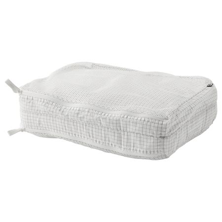 Сумка для одежды с отделениями, клетчатый орнамент/белый IKEA RENSARE РЕНСАРЕ 104.466.56