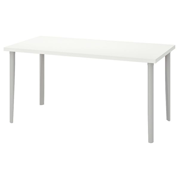 Стол, белый, светло-серый 150x75 см IKEA LINNMON ЛИННМОН / TORSKLINT ТОРСКЛИНТ 492.795.81 - фото 1