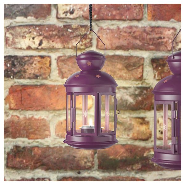 Фонарь для/греющей свечи,д/дома/улицы РОТЕРА, сиреневый (21 см) - фото 2