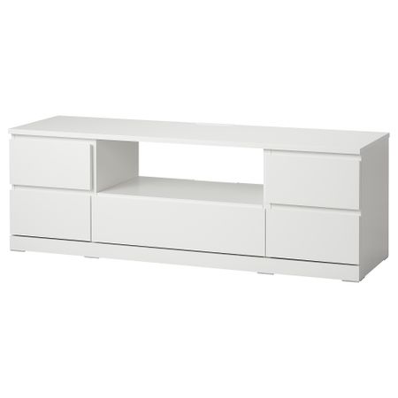 Тумба под ТВ, белый, 160x48 см IKEA MALM МАЛЬМ 104.871.90