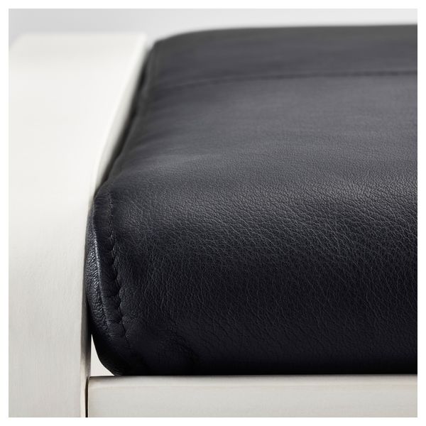 Табурет для ног ПОЭНГ, белый, Смидиг черный - фото 3