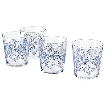 Стакан, стекло/с рисунком 30 сл IKEA VATTENDANS ВАТТЕНДАНС 504.980.83