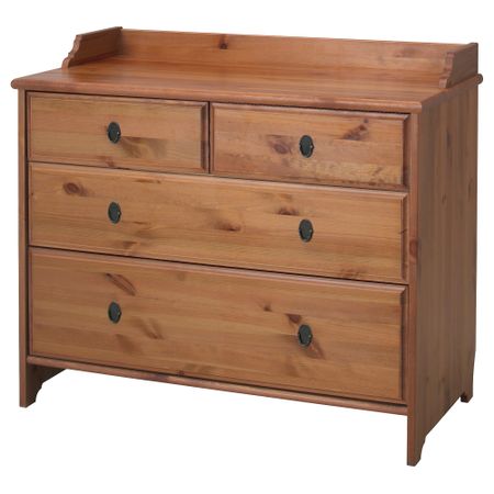 Комод с 4 ящиками ЛЕКСВИК, морилка,антик (95x82 см)