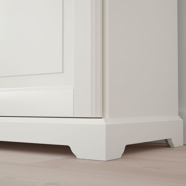 Шкаф книжный со стеклянными дверьми, 96x214 см, белый IKEA LIATORP ЛИАТОРП 190.287.54 - фото 6