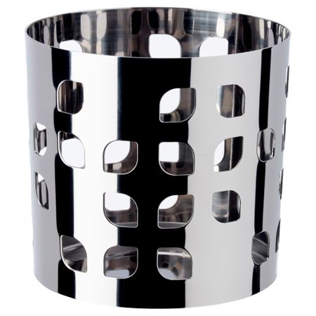 Украшение для свечи в стеклянном стакане ВАККЕРТ, нержавеющ сталь лист (8 см)