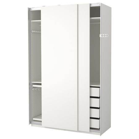 Гардероб, белый, Хасвик белый, 150x66x236 см IKEA ПАКС 792.190.53