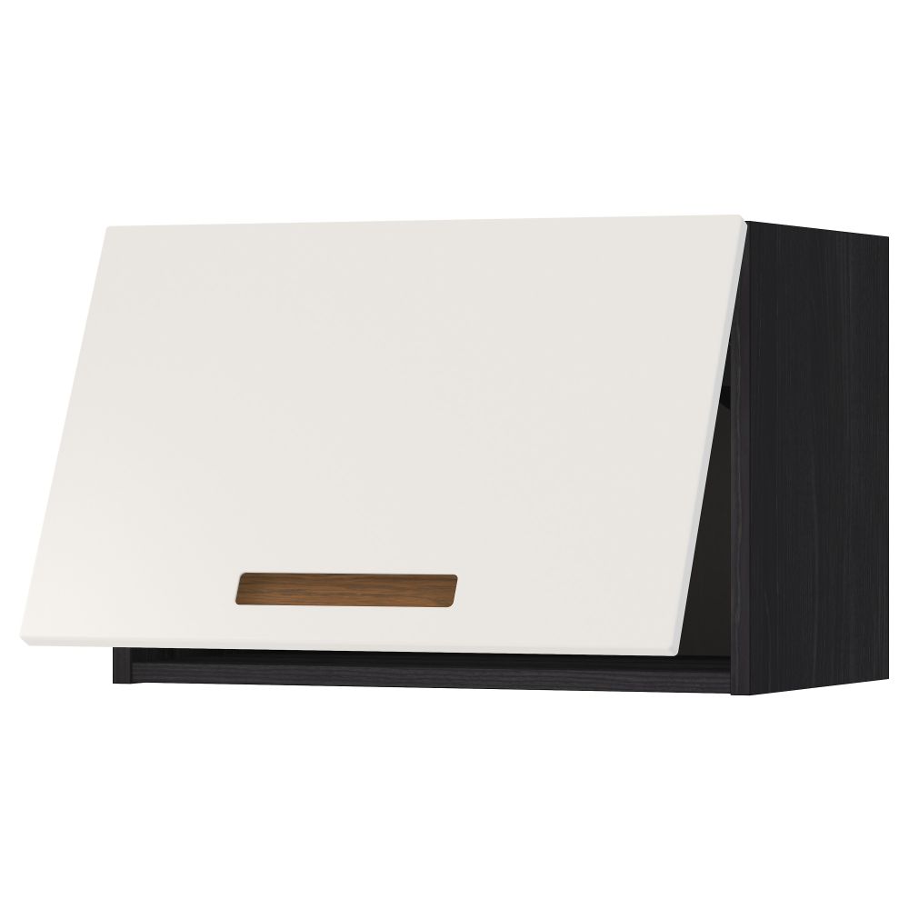 Горизонтальный навесной шкаф МЕТОД, черный, Мэрста белый - схема-чертеж с размерами