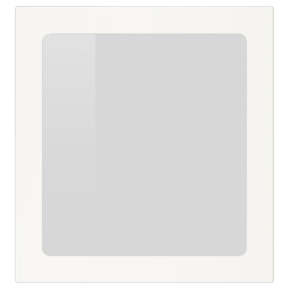 Стеклянная дверь ЛЬЮСВИК, белый (60x64 см) - схема-чертеж с размерами