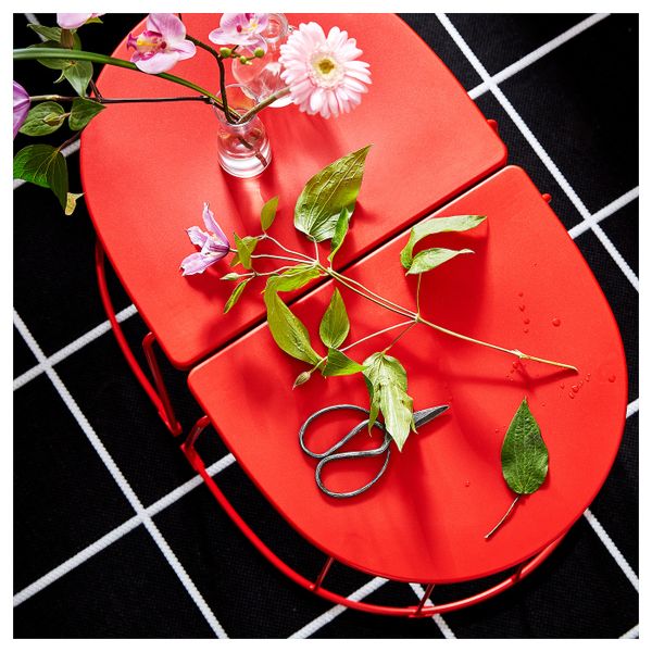 Табурет приставной стол,д/дома/сада, красный 56x41x43 см IKEA ТРАНАРЁ 704.114.23 - фото 5