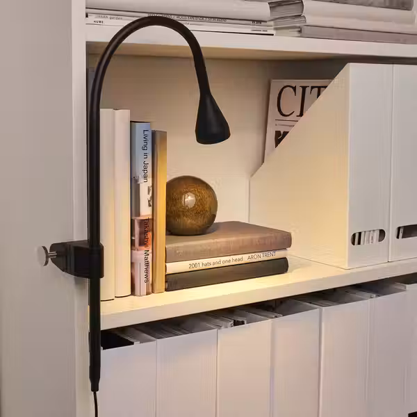 NÄVLINGE Софит настен/с зажимом, светодиодн - чёрный - фото 3