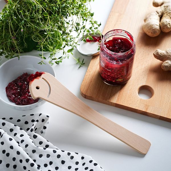 Ложка, бук IKEA UPPLIVAD УППЛИВАД 404.978.52 - схема-чертеж с размерами