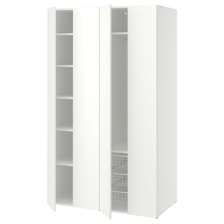LASTARE Гардероб, комбинация - белый 120x62x200 см